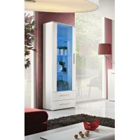 Vitrina NEO I 23 WWH N1 Genarom AM Alb / Alb Lucios